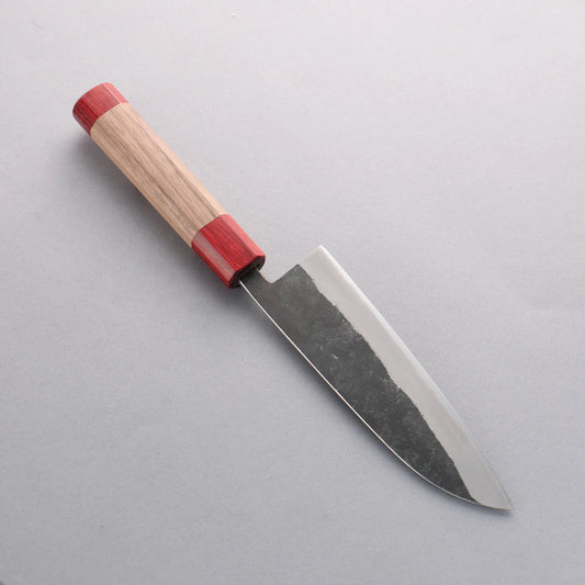Seisuke Kurumi Blue Steel Kurouchi Santoku 165mm Walnut (With Double Red Pakka wood) Handle - Only one left