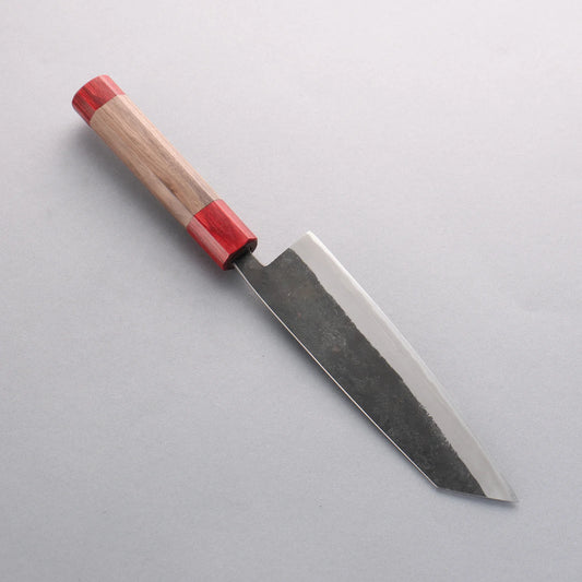 Seisuke Kurumi Blue Steel Kurouchi Bunka 180mm Walnut (With Double Red Pakka wood) Handle