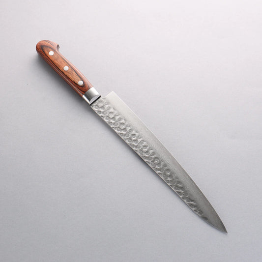 Seisuke VG10 17 Layer Damascus sujihiki 240mm Mahogany Handle