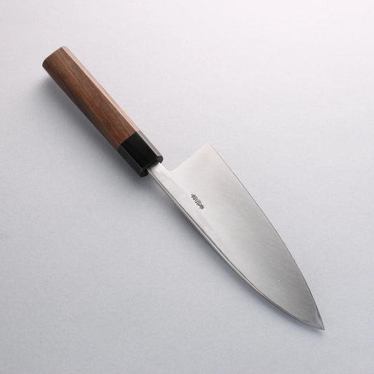 Hideo Kitaoka Blue Steel No.2 Damascus Deba 180mm Shitan Handle