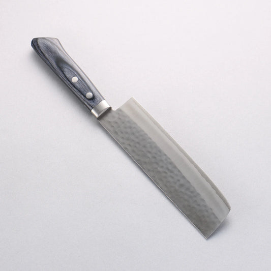 Kunihira VG1 Hammered Usuba 165mm Navy blue Pakka wood Handle