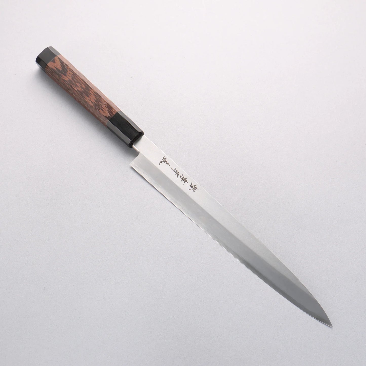 Sakai Takayuki Chef Series Silver Steel No.3 Yanagiba Wenge with Double Water Buffalo Ring Handle