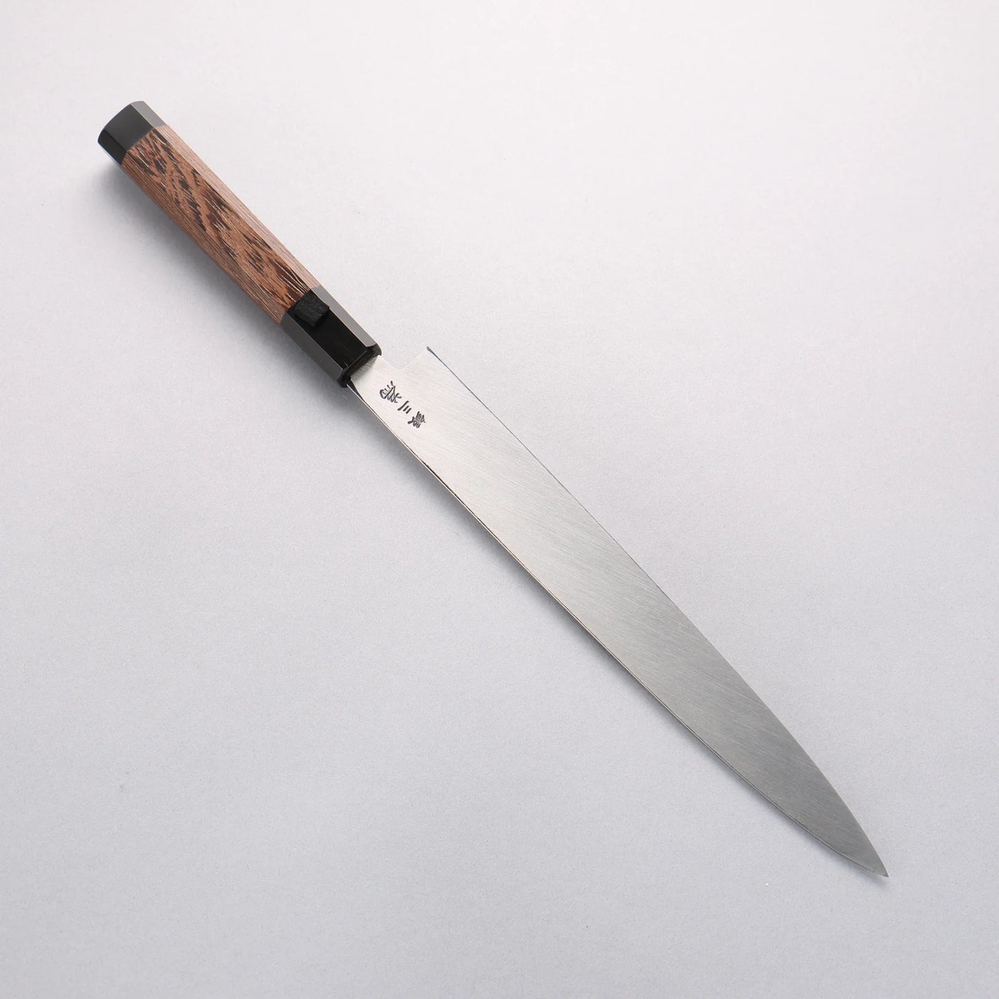 Sakai Takayuki Chef Series Silver Steel No.3 Yanagiba Wenge with Double Water Buffalo Ring Handle
