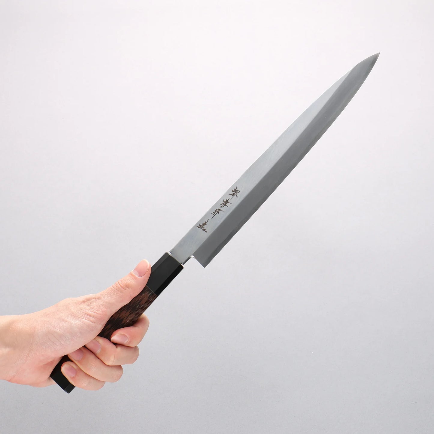 Sakai Takayuki Chef Series Silver Steel No.3 Yanagiba Wenge with Double Water Buffalo Ring Handle