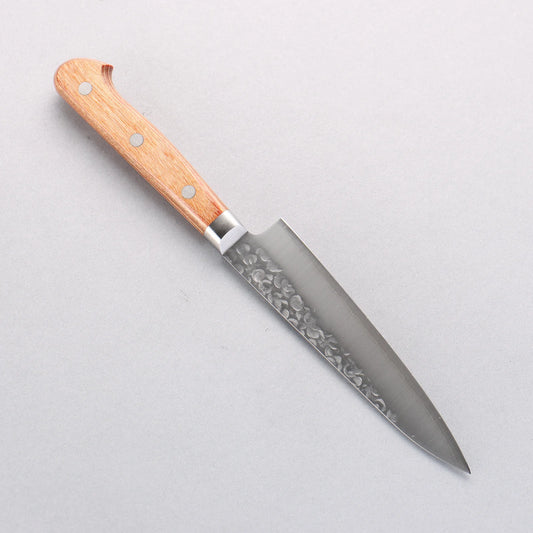 Takamura Knives Chromax Steel Hammered Petty-Utility 130mm Brown Pakka wood Handle