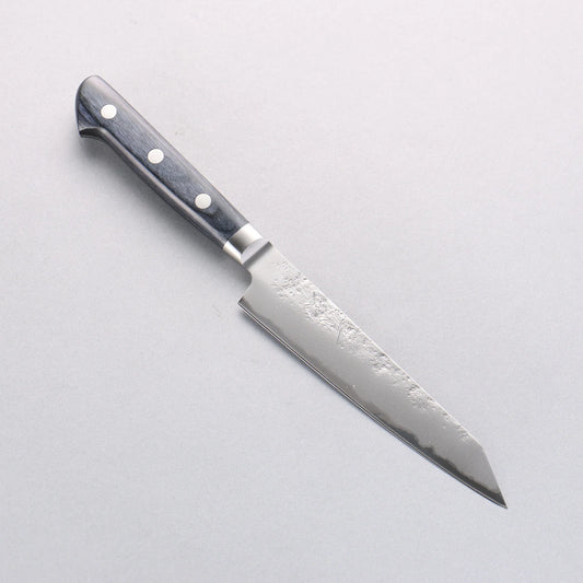 Seisuke Blue Steel No.2 Nashiji Japanese Kiritsuke Santoku & Kiritsuke Petty Navy blue Pakka wood Handle