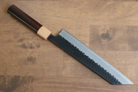 Seisuke Shitan Blue Super Hammered Kurouchi Kiritsuke 210mm Shitan Handle