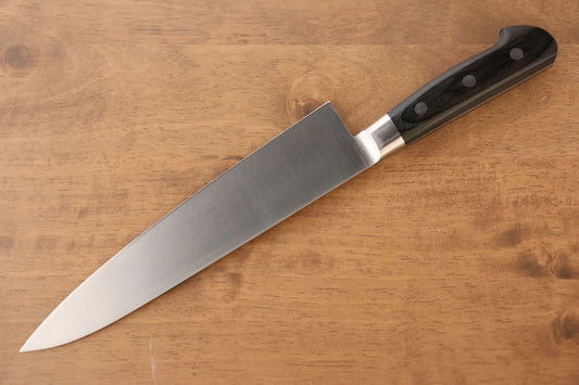 Iseya Molybdenum Gyuto 210mm Black Pakka wood Handle