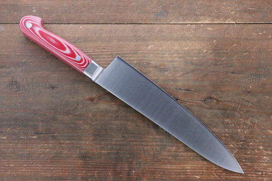 Sakai Takayuki Grand Chef Grand Chef Swedish Steel-stn Gyuto 210mm Red Micarta Handle
