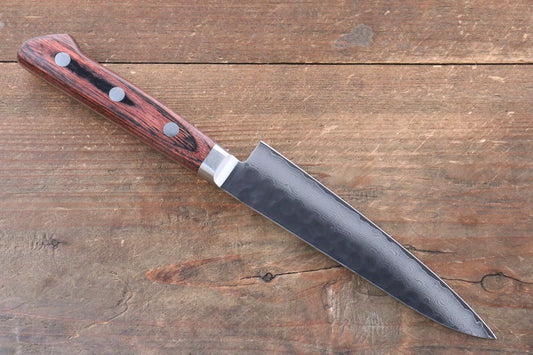 Seisuke VG10 33 Layer Damascus Petty-Utility 135mm Mahogany Handle with Sheath