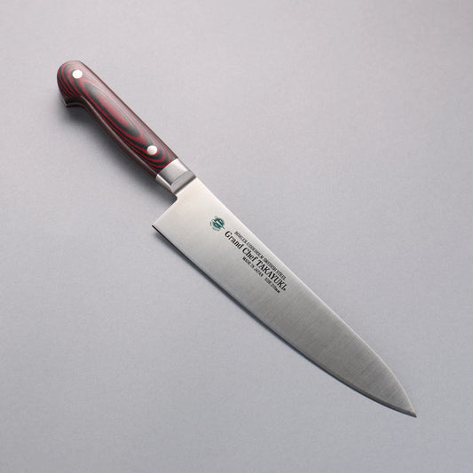 Sakai Takayuki Grand Chef Grand Chef Swedish Steel-stn Gyuto 210mm Brown Micarta Handle